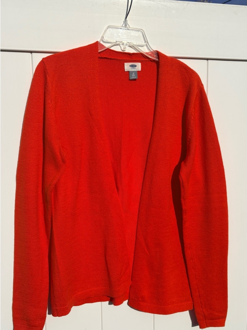 Old Navy - Bright 🍊 orange / long sleeve open cardigan - medium tall